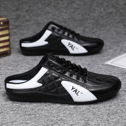 Foreign Trade Cross-border plus size Men's Shoes Spring Half Slippers Men's Casual Breathable Korean Fashionable Lazy Slip-on Shoes