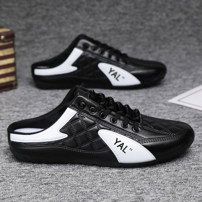 Foreign Trade Cross-border plus size Men's Shoes Spring Half Slippers Men's Casual Breathable Korean Fashionable Lazy Slip-on Shoes