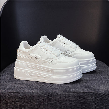 White Sneakers for Women, 2026 Spring New Versatile Mesh Breathable Thick-Soled Sports Casual Shoes, Lightweight Sneakers