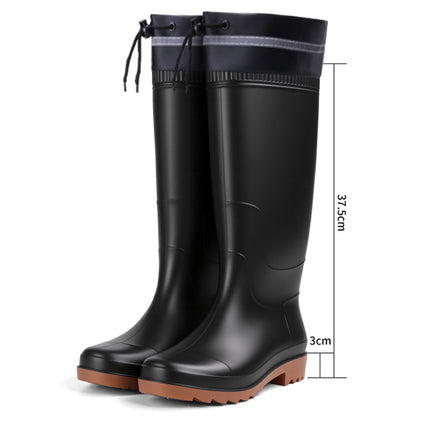 2025 Cross-Border Men's Non-Slip Thickened Wear-Resistant New Rain Boots, Fashionable Outdoor Fishing Shoes, Long Waterproof Boots for Men