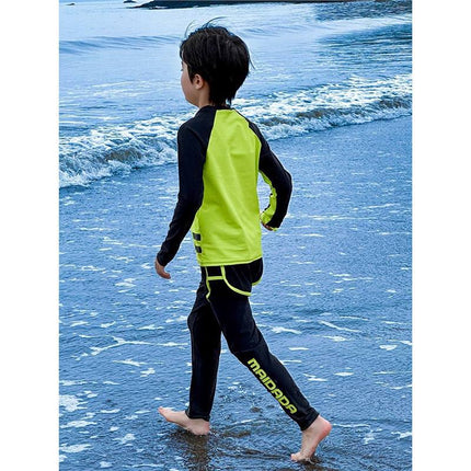British Next Road Kidsren's Split Swimsuit 2025 New Model Medium and Large Boys' Long-Sleeved Professional Quick-Drying Suit