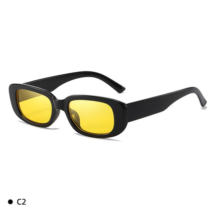 New Retro Sunglasses with Pc Lenses, European and American Trendy Square Frame Sunglasses, Fashionable and Unique Square Glasses, Cross-Border Wholesale