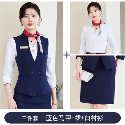 Hotel Front Desk Vest Professional suit Female Temperament Business Western Restaurant Waiter Tooling Head Waiter Manager Work Clothes
