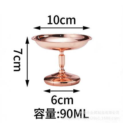 304 Stainless Steel Ice Cream Cup Entry Luxury INS Goblet Pudding Dessert Cup Cocktail Cup Smoothie Bowl Ice Cream Cup