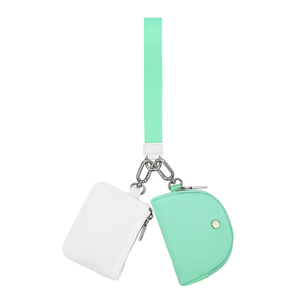 In stock Amazon lulu same multi-functional fashion women's wrist bag portable simple bank card mini coin purse