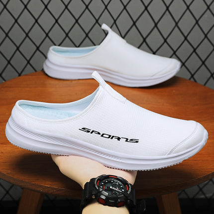Men's Shoes, New Summer Slippers, Breathable, Lightweight Casual Shoes, Cross-Border Dropshipping, Simple Slip-On Soft-Soled Half-Cup Shoes