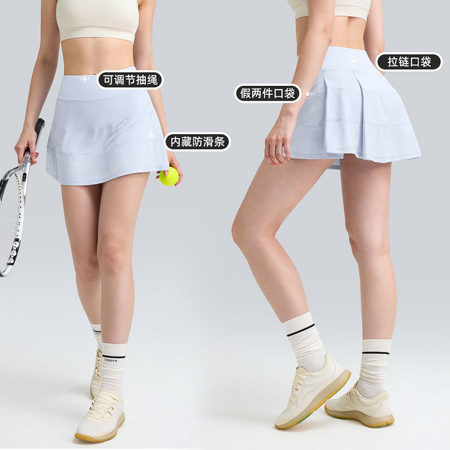 Runa Plus Summer Tennis Skirt Non-Slip Drawstring Women's Skirt Quick-Drying High-Elastic Yoga Running Shorts