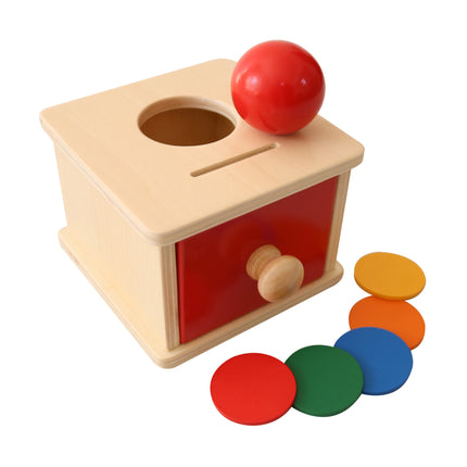 Children's Wooden Educational Toys Gift 1-3 Years Old Kindergarten Early Education Coin Box Drawer Game Teaching Aids Children's Factory