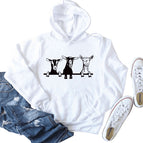 6801-White Hoodie (Black font) / S