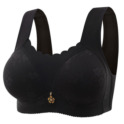Cross-Border Export of Beautiful Back Anti-Exposure Sagging Side Breast Reduction Large Size Thin New Push-Up Women's Wire-Free Underwear