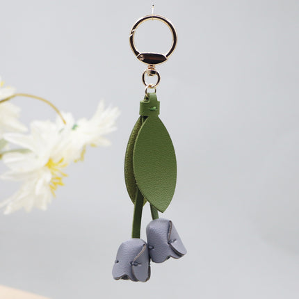 Little red book with tulip keychain cute personality car key bag pendant can be printed logo factory direct sales
