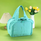 Premium four-compartment makeup bag - deep green / 31*19*21