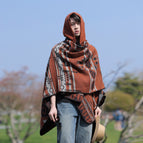 Cape with hood - caramel