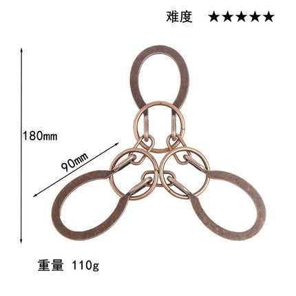 puzzle zinc alloy unlock Kong Ming lock magic alloy educational toys nine-chain intelligence unlock buckle full set
