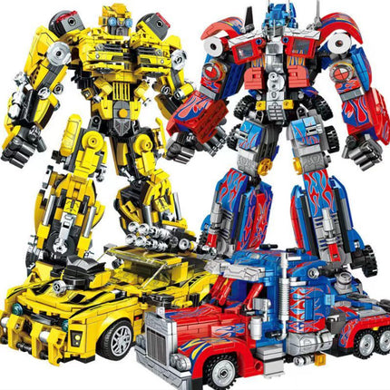 Compatible with Lego Bricks Gundam Transforming Robot Car Military Destroyer Educational Assembly Children's Toy Building Blocks