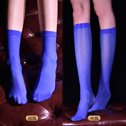2022 summer new oil light socks men's breathable silky invisible pair of socks manufacturers wholesale direct supply socks women