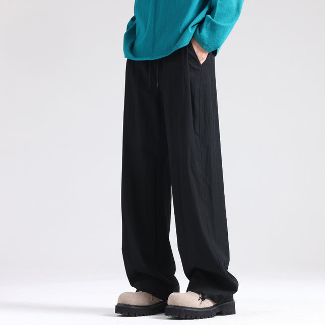 Men's Pants Spring and Autumn 2026 New Style Long Straight-Leg Pants Loose Wide-Leg Sports Pants Sweatpants Men's Casual Pants