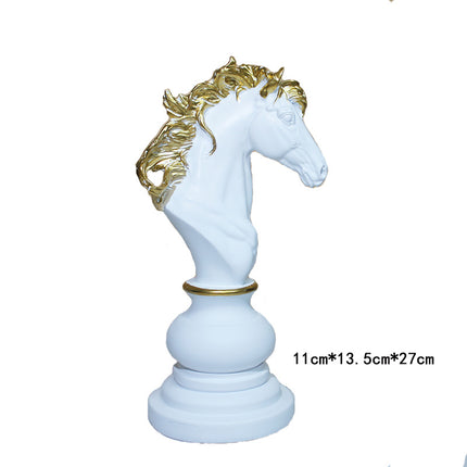 Creative home decoration chess resin decoration window home decoration black white chess ornaments
