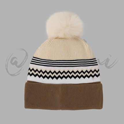 New Four Seasons Flying Woven Men's and Women's Knitted Hat Big Head Wai Cold Hat Men's European and American temu Lazy Style Hat Warm