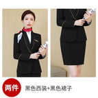 Black suit + skirt / S