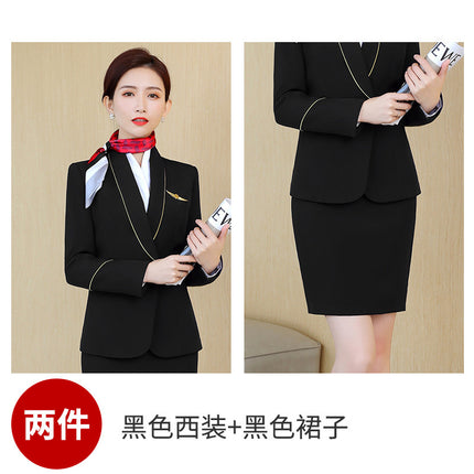 Hotel Attendant Work Clothes Front Desk Cashier Property Beauty Reception Tooling Business Suit Women's Suit Formal Suit