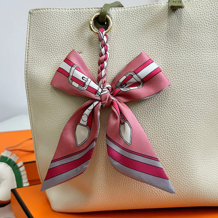 High-grade Handbag Handle Ribbon Bag Handle Handle Accessories Silk Scarf Handbag Tie Bag with Decorative Ribbon Pendant