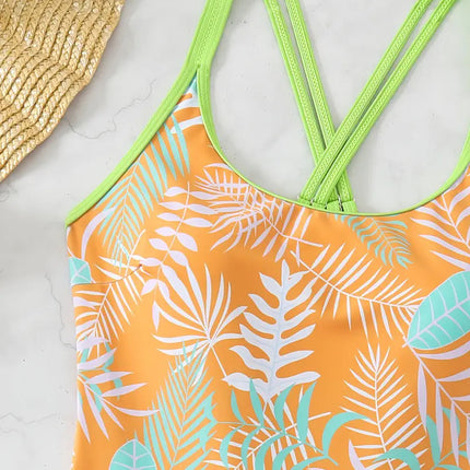 Floral Backless Swimsuit / Maillot Floral Dos Nu
