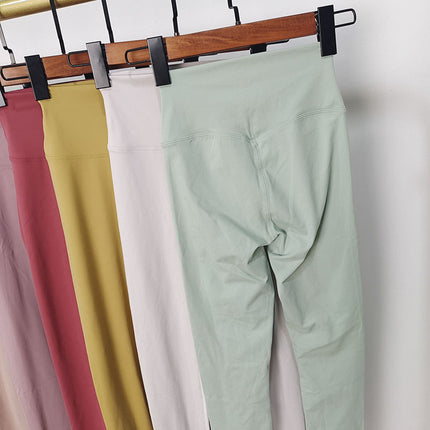 lu same style brushed ~ soft and delicate skin-friendly high waist hip lifting yoga pants fitness ankle-length pants in area T ~
