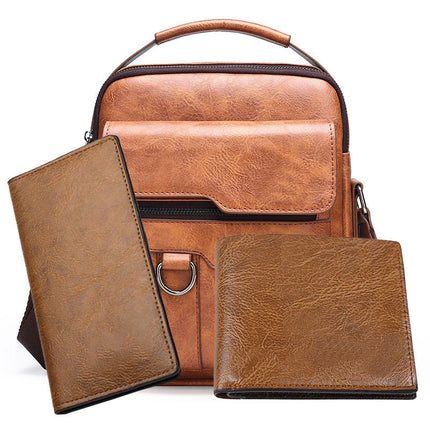 Men's Shoulder Bag Portable Foreign Trade 2025 New Fashionable Crossbody Bag Casual Outdoor Southeast Asian Cross-border Shoulder Bag Men's Bag