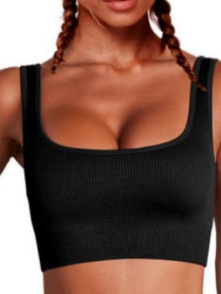 European and American Pure Color Threaded Yoga Intimates U-Shaped Seamless Cross-Border Sports Fitness Yoga Vest Intimates Bra for Women