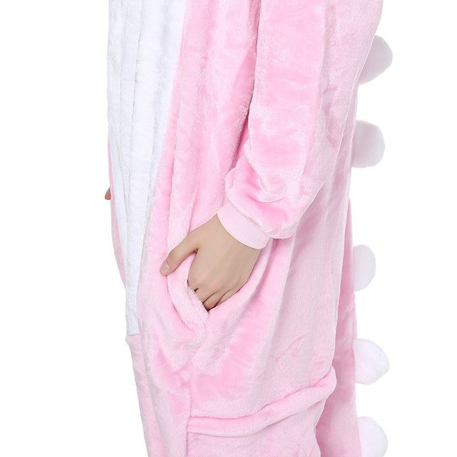 Cross-Border Cartoon One-Piece Flannel Pajamas, Animal Children's Parent-Child Performance Costumes, Dinosaur, Pegasus and Unicorn