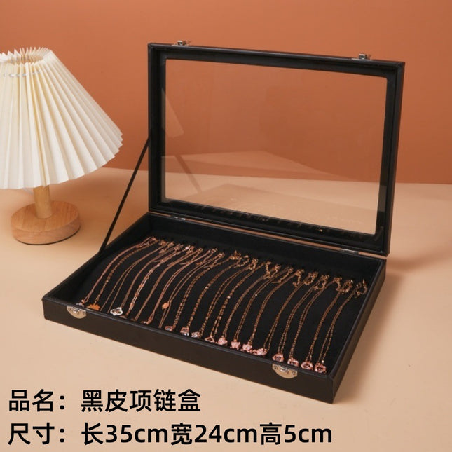 Dustproof Large Capacity Necklace Storage Box Snake Bone Chain Jewelry Box Bracelet Bracelet Jewelry Jewelry Display Box Necklace Box