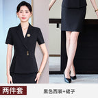 Black suit + skirt / S