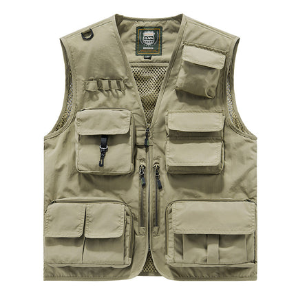 A minimum order work uniform vest custom logo emergency management communication security personnel tooling vest printing