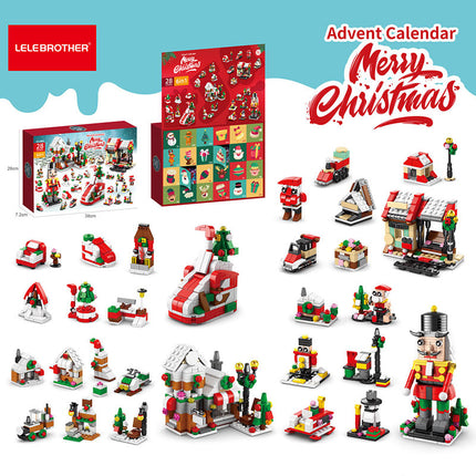 Compatible with Lego Christmas tree building blocks surprise blind box children assembled educational toys Christmas creative gift ornaments