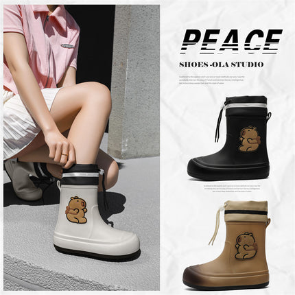 Quality Kapibara Cute Children's Rain Boots for Boys and Girls, New Lightweight Waterproof Shoes for Older Children
