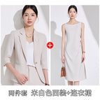 creamy-white Suit dress / S