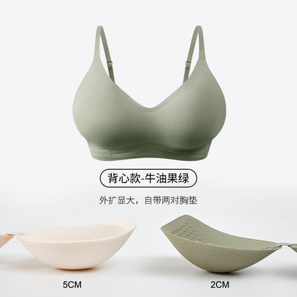 118 Seamless Push-Up Bra for Women, Adjustable Jelly Thin Style, Comfortable Gathering, Enhancing Bust and Back Support Bra