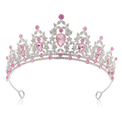 Children's Crown Headband Girls Princess Birthday Gift Crown Temperament Headband Hair Accessories Wedding Crystal Fashion Accessories