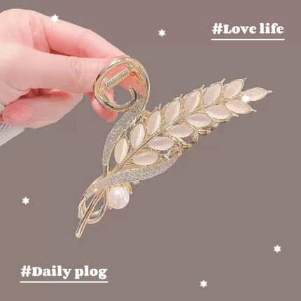 2024 New Style Rhinestone Wheat Ear Hairpin for the Back of the Head, Hairpin for Large Hair Volume, Shark Hairpin Hairpin Jewelry Wholesale