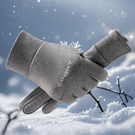 Warm Gloves Winter Outdoor Sports Running Ski Gloves Anti-Slip Touch Screen Windproof Waterproof Cold-Proof Cycling Gloves