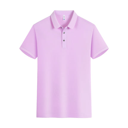 High-Quality Ice Silk Short-Sleeved Polo Shirt with Custom Printed Logo, Summer Breathable Lapel Quick-Drying Work Clothes, Work Clothes Printing
