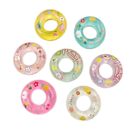 Transparent luminous simulation swimming ring DIY resin accessories cream glue mobile phone case refrigerator shoe buckle material