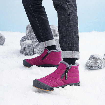 Autumn and Winter Snow Boots Cross-Border Warm Hiking Cotton Shoes Non-Slip Wear-Resistant Waterproof Plus Velvet Outdoor Couple Cotton Shoes Casual