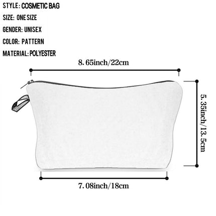 Trendy new sausage dog printed cosmetic bag cute animal cosmetics storage bag large capacity wash bag