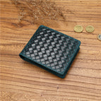 Braided pattern-blue [crazy horse first layer cowhide]