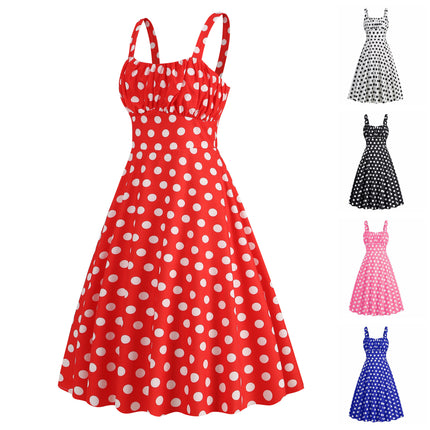 Cross-border Supply Foreign Trade Women's Retro Hepburn Style Sling Neck Dual-purpose Skinny dress Performance Suit