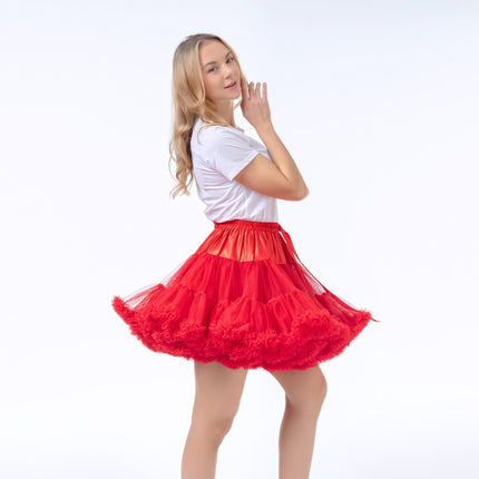 Adult Petticoat Daily Style Ultra-Puffy Nylon Lolita Cloud Petticoat Seamless Marshmallow Violent Puffy Skirt