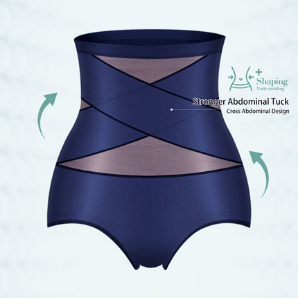 Amazon Cross-border Explosive Shaping Pants Cross Ice Silk High Waist Belly Tinting Panties Women Thin Hip Breathable temu