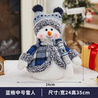 Yh239905B blue plaid standing doll